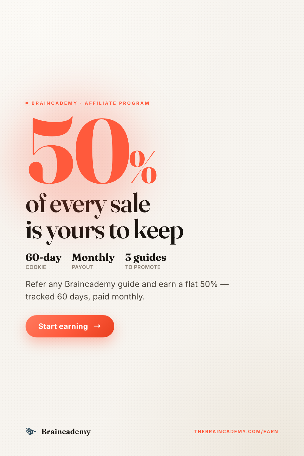 60-day cookie, monthly payouts