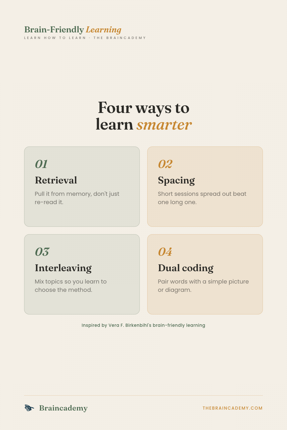 4 brain-friendly learning principles